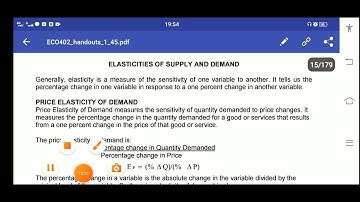 eco402 lecture 4(b), equilibrium price and quantity,  price elasticity of demand