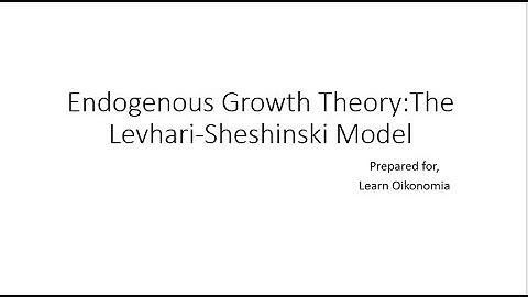 Endogenous Growth Theory: The Levhari-Sheshinski Model