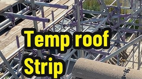 Stripping a temporary roof down with @AXUScaffolding