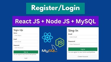 Login and Registration Form using React + Node + MySQL | Login and Sign Up Form with Validation