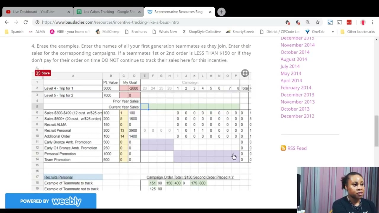 How To Use Spreadsheets To Plan & Track For Avon Incentives