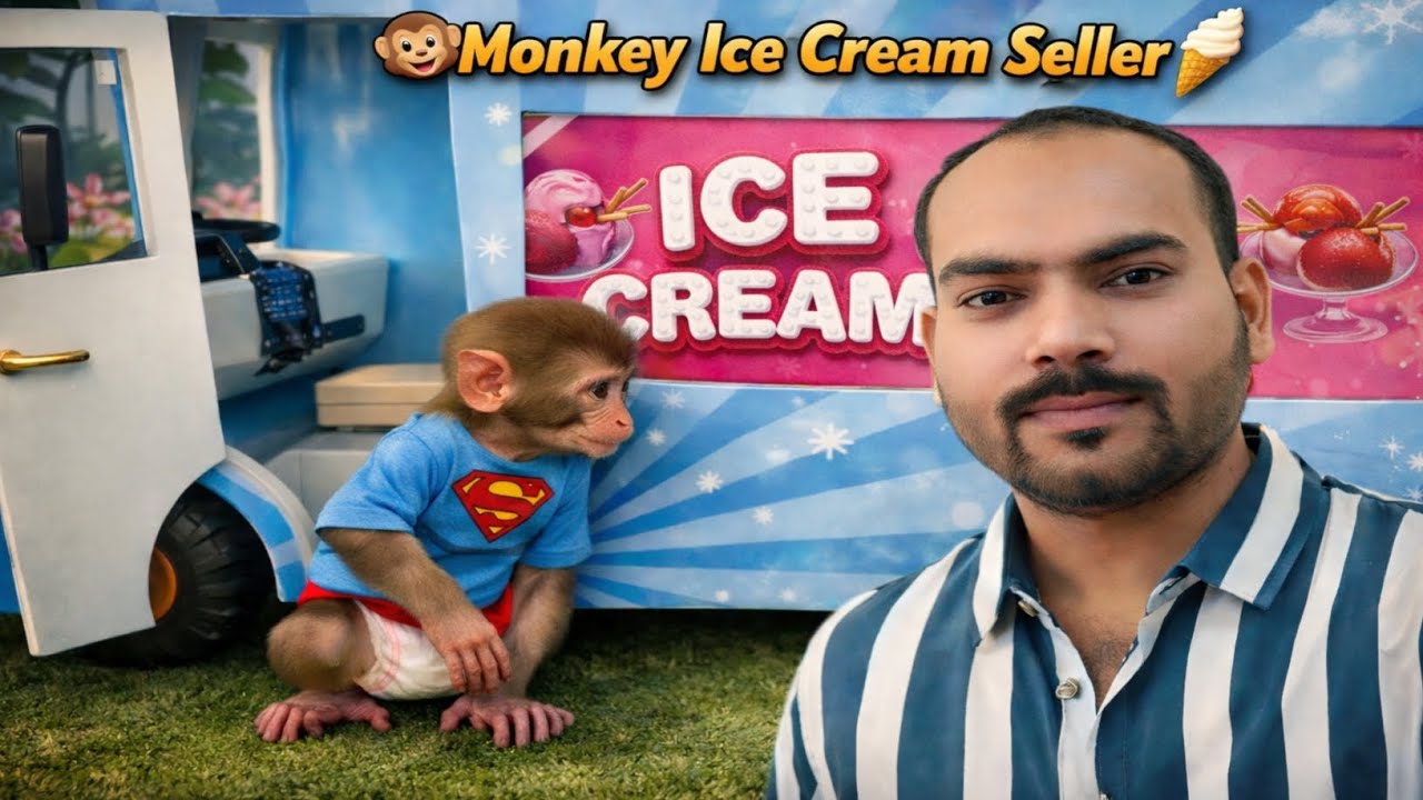 Monkey Selling Ice Cream Gone Wild: Crocodile + Bee Attack