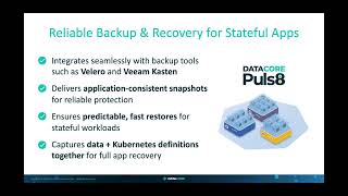 Kubernetes Backup &amp; Recovery Made Easy with DataCore Puls8