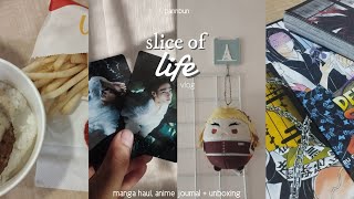 slice of life vlog 📚 manga haul, anime journal + unboxing