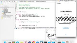 14 Weather App Xcode 7 OpenWeatherMap AppID and response error codes intro