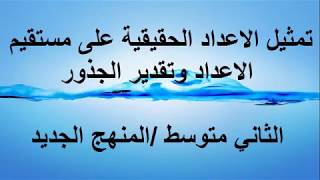 تمثيل الاعداد الحقيقية وتقدير الجذور صفحة 35/ الثاني متوسط المنهج الجديد