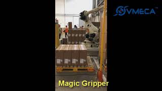 Magic Grippers - Palletizing carton boxes with NACHI robots
