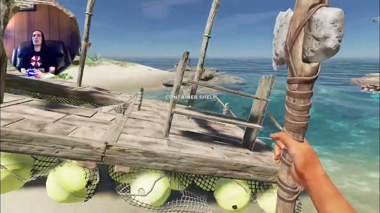 Stranded Deep How to Build Container Shelf On Your Raft on Console or