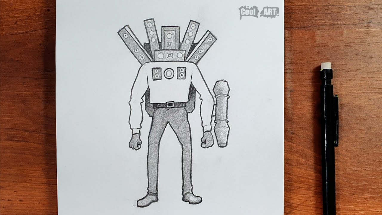 How to Draw Titan Speakerman | Easy Skibidi Toilet Sketch