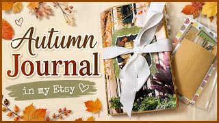 Autumn Journal Flip Through 🍁 | Cozy Fall Junk Journal for Sale in My Etsy Shop!