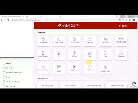 Airtel Payment Bank Portal All Services | Airtel Payment Bank Dashboard