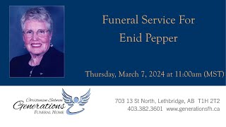 Funeral Service for Enid Pepper