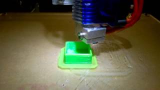 Homemade RepRap 3D Printer - first print - ABS calibration cube