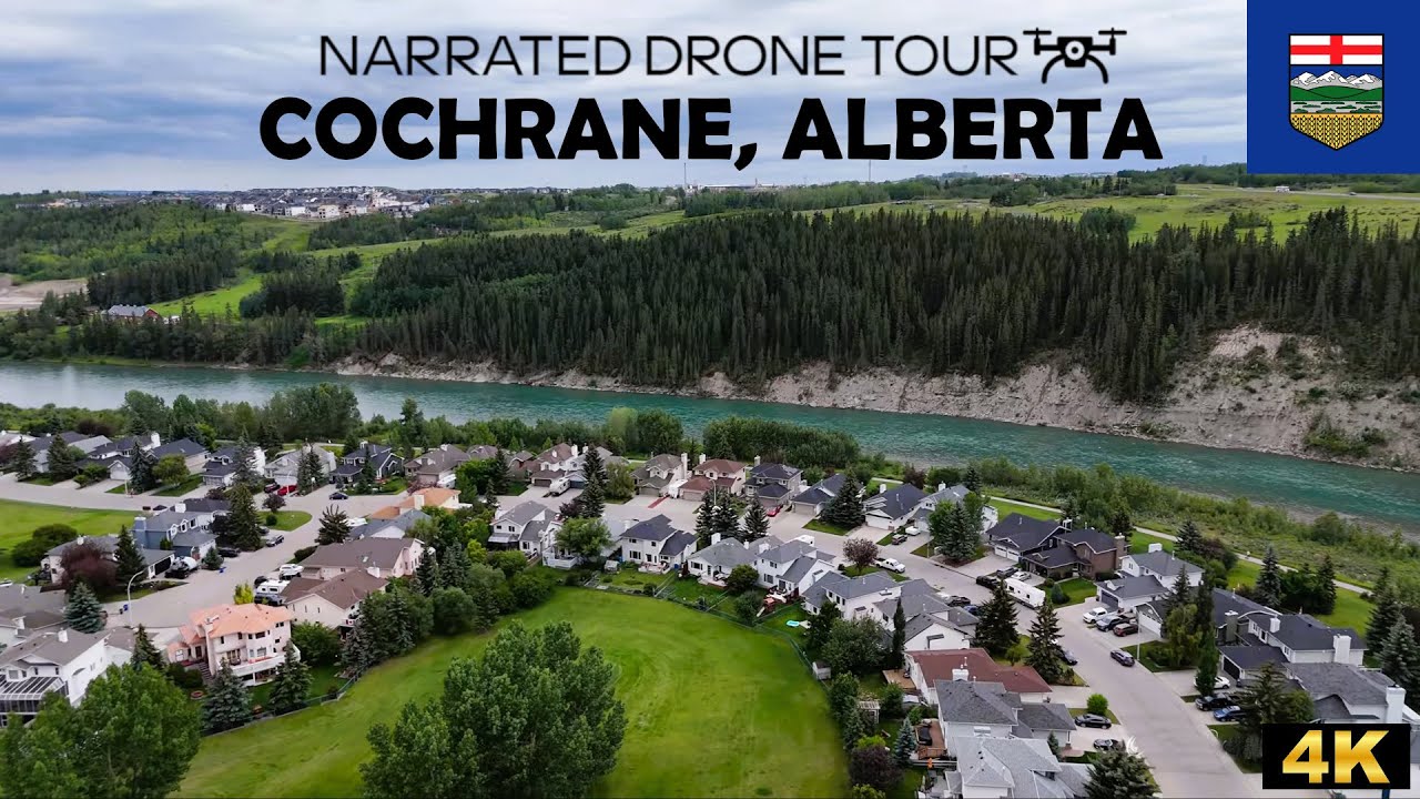 🏔️ Кокрейн, Альберта 🌄 4K Drone