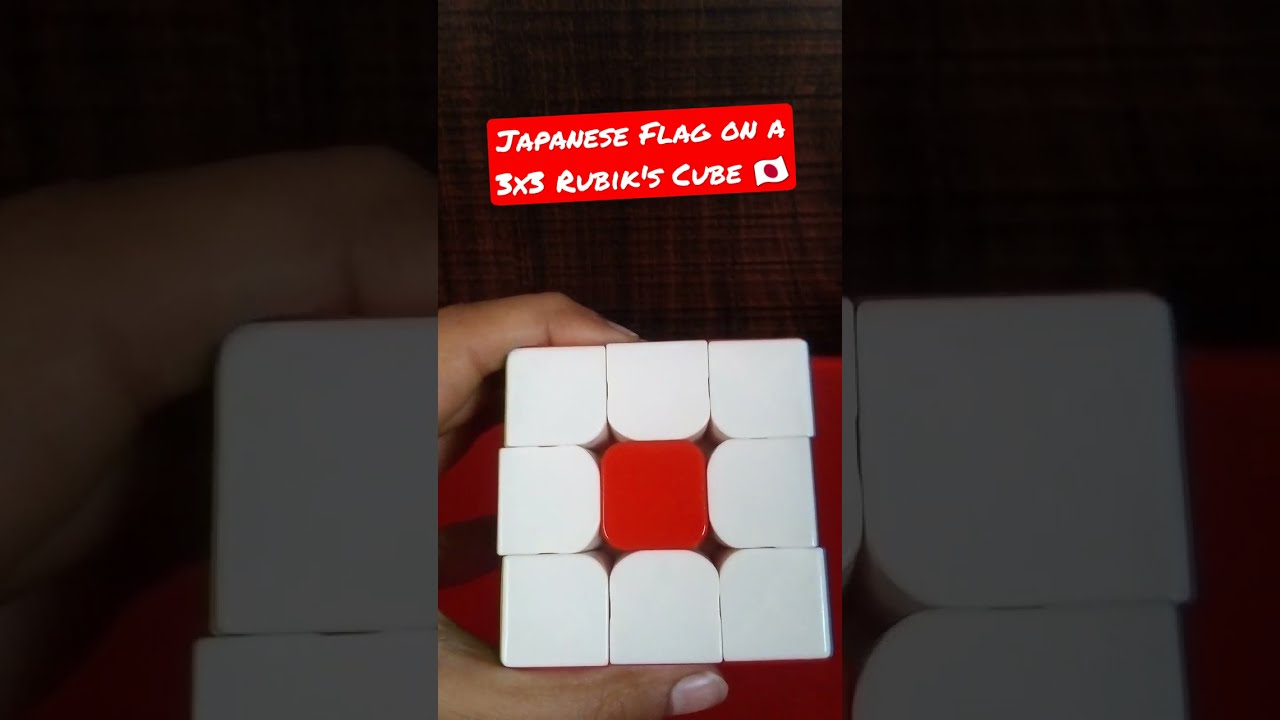 Japanese Flag Pattern on a 3x3 Rubik's Cube shorts YouTube