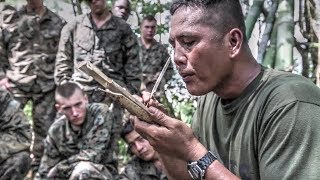 US Marines Learn Jungle Survival Skills From Philippine Marines