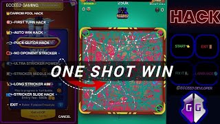 Carrom pool new one shot win game guardian hack 2026,Carrom pool EV LOADER new update auto play screenshot 4