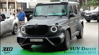 Millionaires daily SUV drives in Puerto Banús..Rare Maybach G-Wagon..Brabus G-Wagon...Venatus