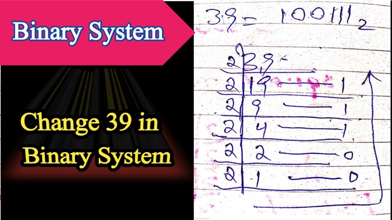 Decimal to binary conversion |Change binary to decimal - YouTube