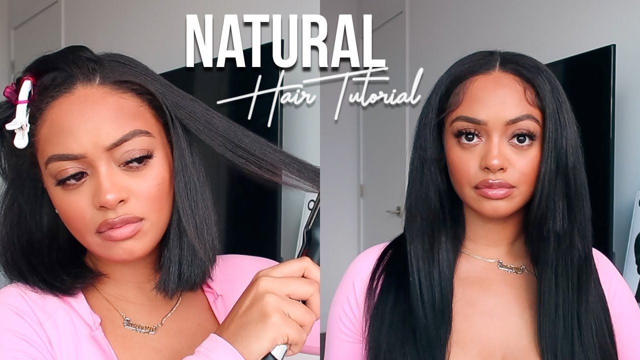 HOW I STRAIGHTEN MY NATURAL HAIR W/ NO HEAT DAMAGE FT. CURLS QUEEN