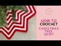 Easy crochet christmas tree skirt pattern