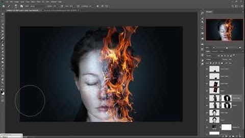 Photoshop fire face effect 2 minutes