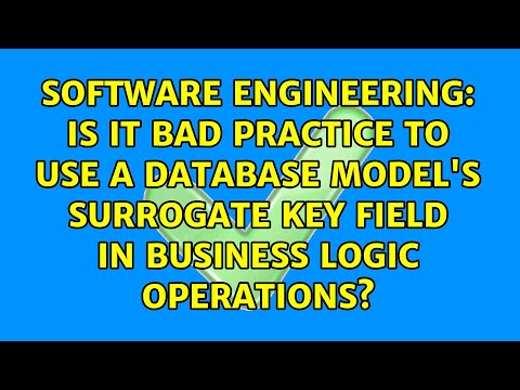Is it bad practice to use a database model's surrogate key field in business logic operations?