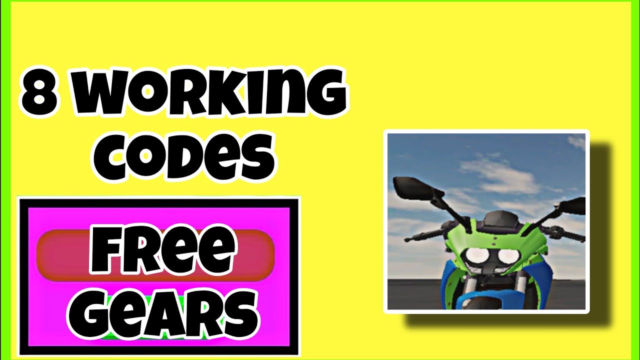 8 РАБОЧИХ КОДОВ MOTORCYCLE MAYHEM | БЕСПЛАТНЫЕ РАБОЧИЕ КОДЫ GEARS ROBLOX MOTORCYCLE MAYHEM