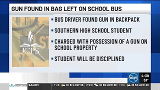 Southern High School student charged after gun found inside bag left on bus