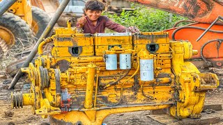 How Rebuild Caterpillar Dozer Diesel Engine | Repairing CAT Dozer Engine in Pakistani Local Workshop