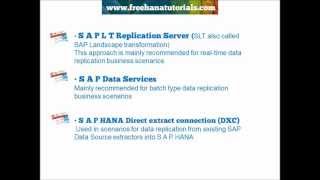 3 Data Provisioning Tools for HANA