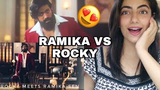 KGF CHAPTER 2 'RAMIKA SEN MEETS CEO OF INDIA ROCKY' REACTION & REVIEW | RAMIKA vs ROCKY