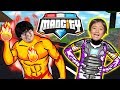 RYAN HAS A NEW HERO SUIT IN MAD CITY ROBLOX ! Let's Play Ryan Vs Daddy