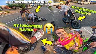 Accident😭My Subscribers Crashed😭💔 SAD My Subscribers Got Injured Preparation for Ladakh Ride thumbnail