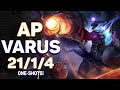 HOW TO CARRY INTING TEAMMATES WITH AP VARUS MID - 21/1/4 KDA | League of Legends AP Varus Season 12