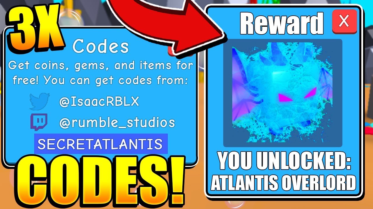 3 Secret Bubble Gum Simulator Atlantis Pet Codes Roblox Youtube