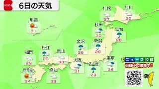 9月6日の天気