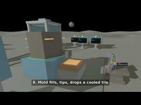 3D Physics Lab : Lunar Outpost | Realistic Regolith Rock Processing Simulation