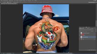 Как быстро наложить татуировку в Фотошопе  Уроки Фотошопа с нуля screenshot 4