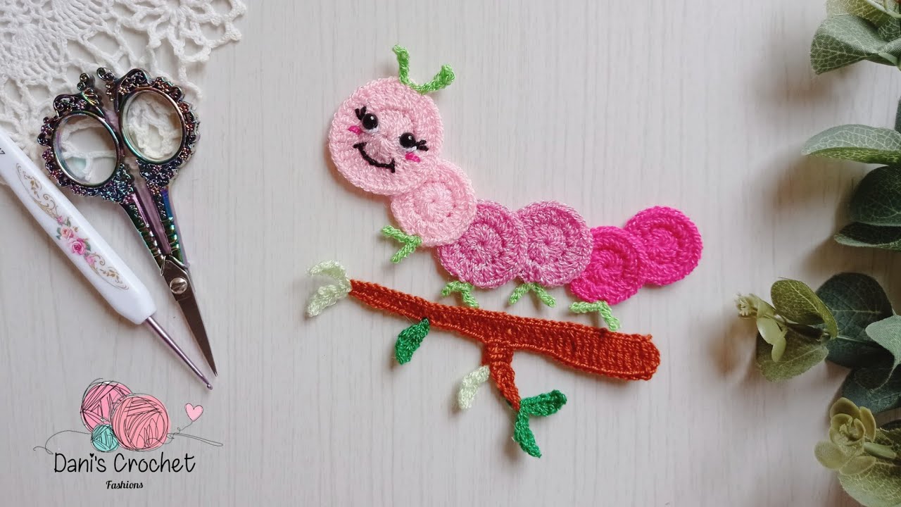 😳teje la oruga más linda 🐛| nueva aplicación