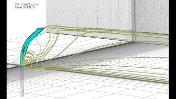 Streamlines on liquid jet in crossflow