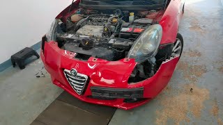 HOW TO REMOVE FRONT BUMPER &HEADLIGHTS ON ALFA ROMEO GIULIETTA!