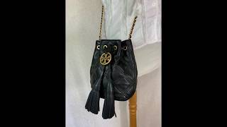 Tory Burch Black Fleming Soft Mini Bucket Bag - YouTube