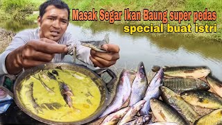 Amazing!!! Tidak disangka ikan Baung ada di parit ini, masak kuah pedas ikan segar