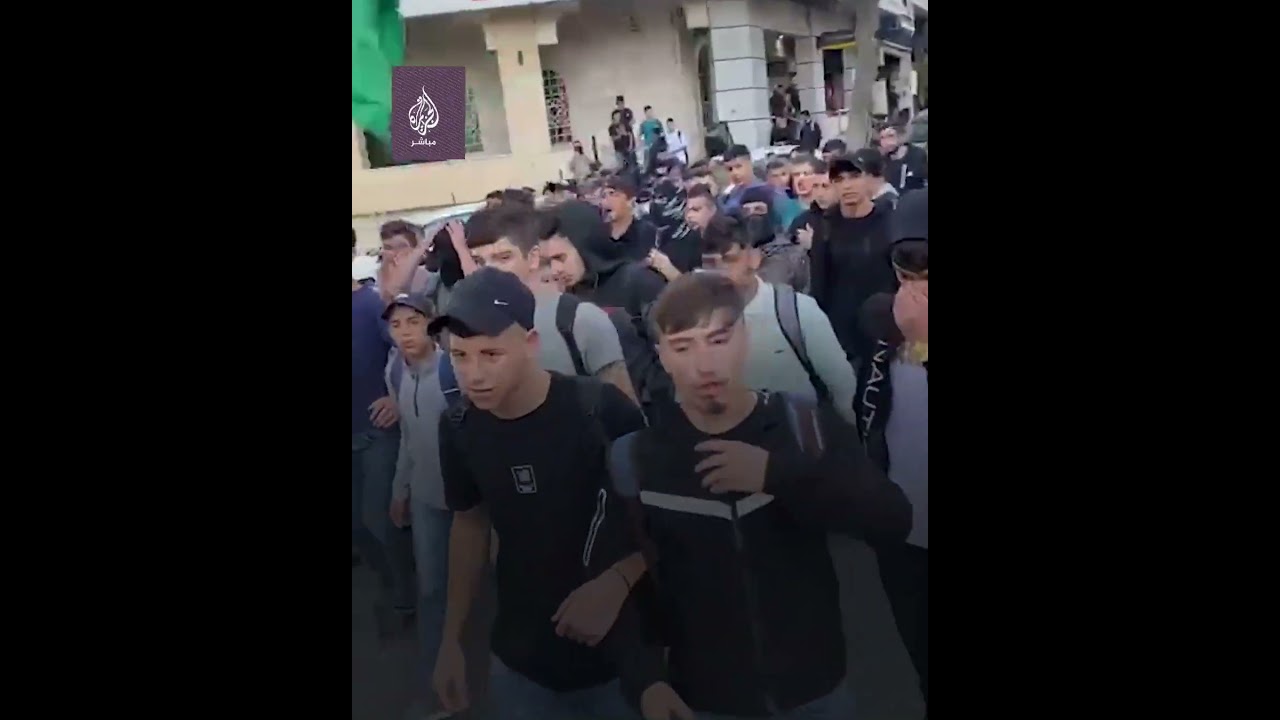 مظاهرات طلابية في الضفة الغربية تنديدا بالعدوان الإسرائيلي على قطاع غزة