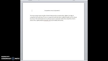 Competition versus Cooperation 2.