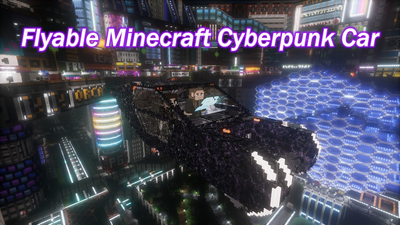 Building Cyberpunk Flying Car in Minecraft | Bladerunner 2049 Officer K ...