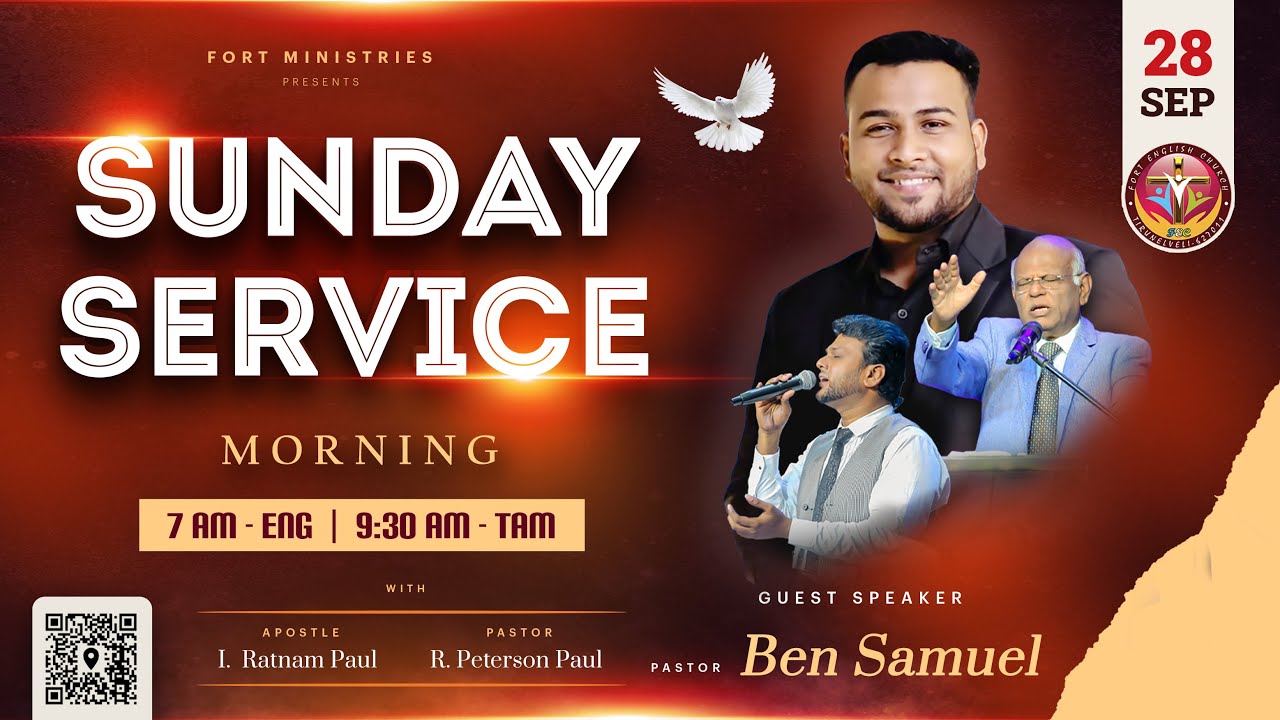 Sunday Morning Service  .  Pastor Ben Samuel  .  28 Sep 2025  .  Fort English Church