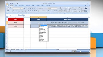 How to use the ISERR function in Microsoft® Excel :Tutorial
