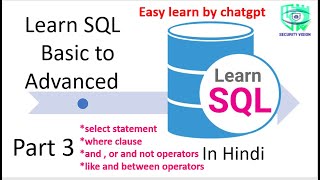 Mastering SQL: Part 3 - Select Statements, WHERE Clause, and Advanced Operators